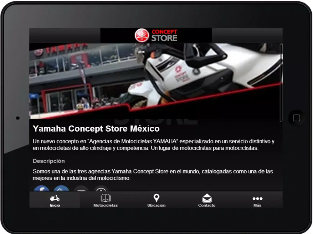 Yamaha Concept Store Mexico iPad  Screenshots