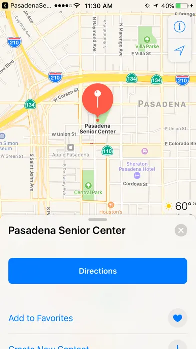 Capturas de pantalla de Pasadena Senior Center