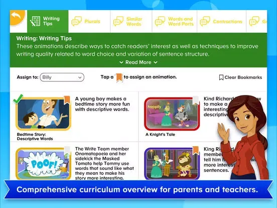 Captures d'écran de Language Arts Animations iPad 