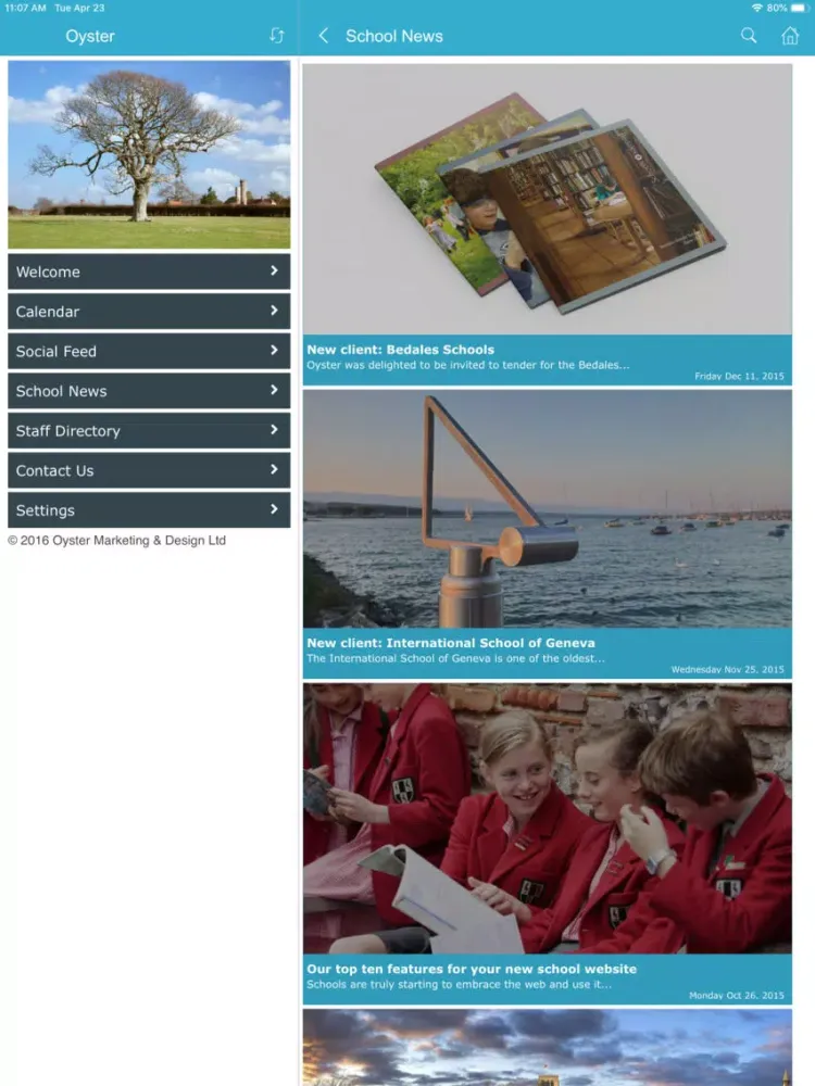 Oyster Marketing & Design iPad  स्क्रीनशॉट