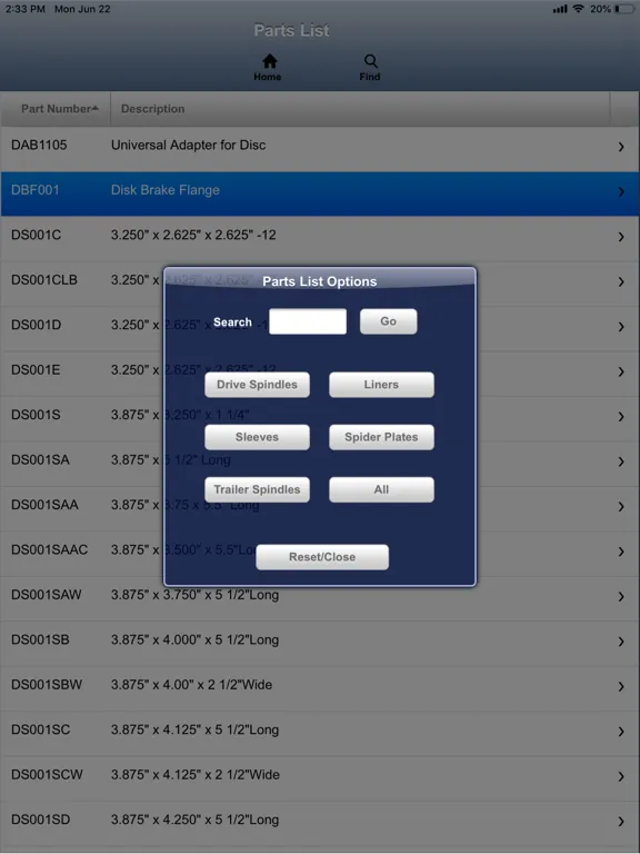 Tangkapan skrin Axle Surgeons Mobile iPad 