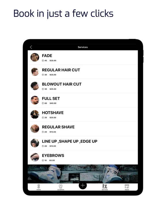 Tangkapan layar Bambii the barber iPad 