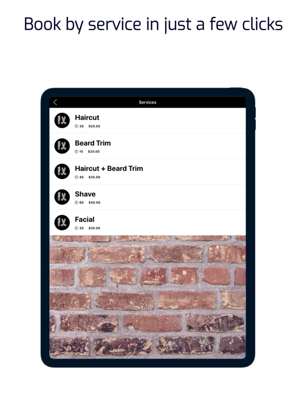 Tangkapan layar The Black Sheep Barber Company iPad 