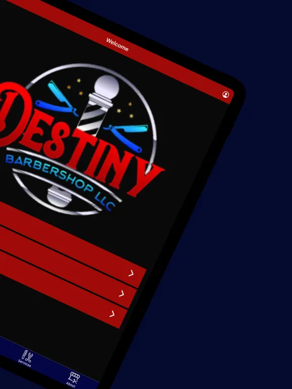 Tangkapan layar Destiny Barbershop iPad 