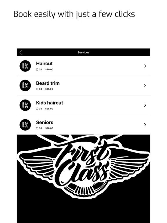 First class kutz iPad 應用截圖