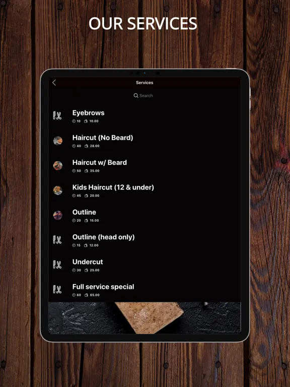 Capturas de tela do The Kave Barber Lounge iPad 