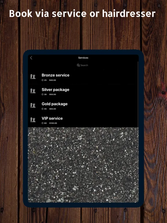Tangkapan skrin Studio 76 Grooming Lounge iPad 