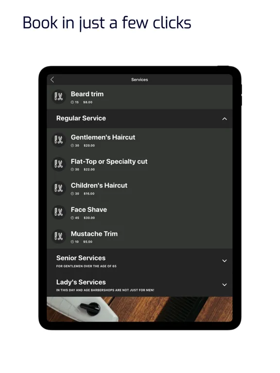 Master Barbershop App iPad 应用截图