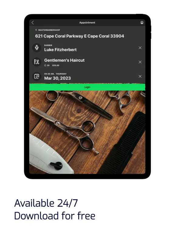 Master Barbershop App iPad 应用截图