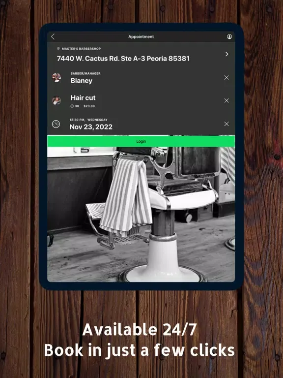 Captures d'écran de Master's Barbershop App iPad 