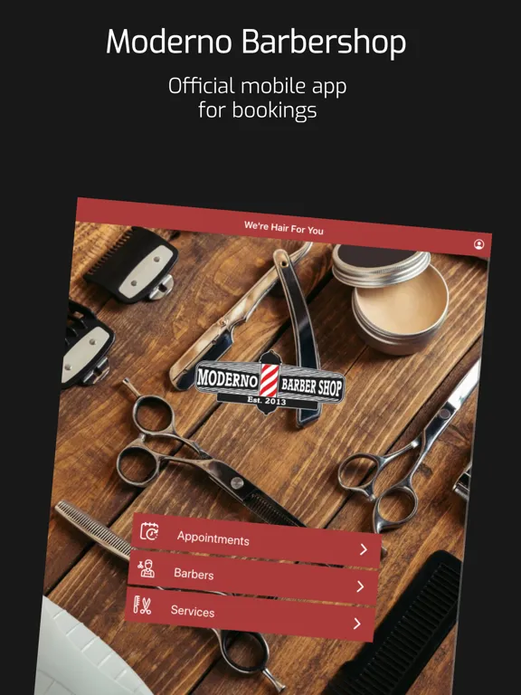 Moderno Barbershop iPad  Screenshots