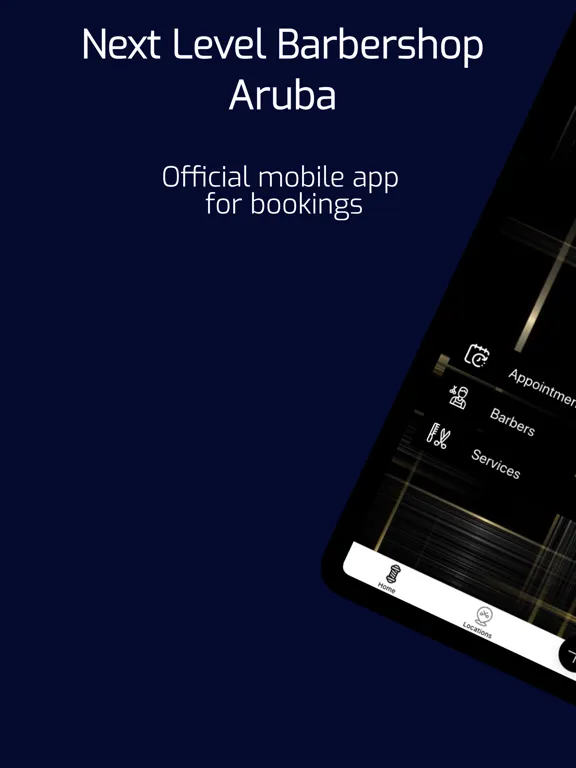 Ảnh chụp màn hình của Next Level Barbershop Aruba iPad 