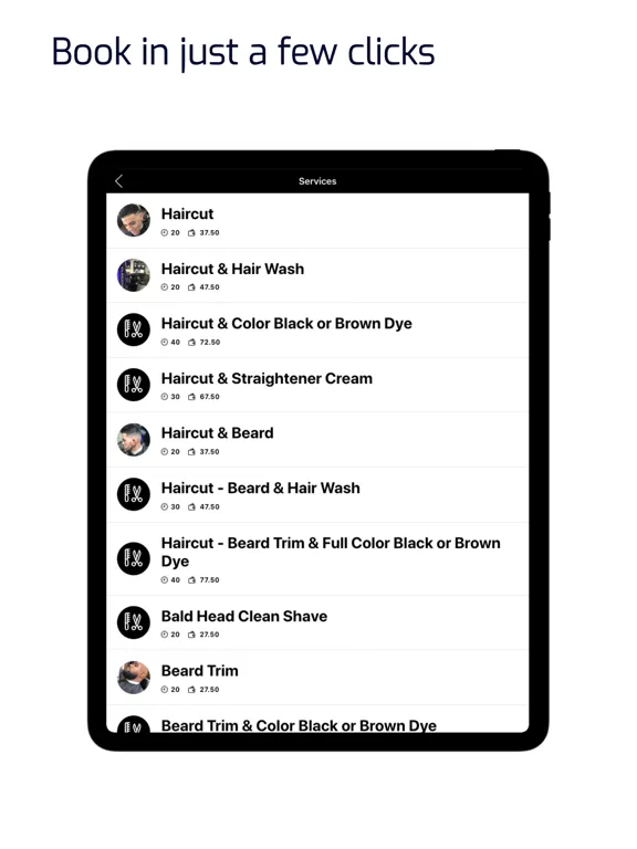 Ảnh chụp màn hình của Next Level Barbershop Aruba iPad 