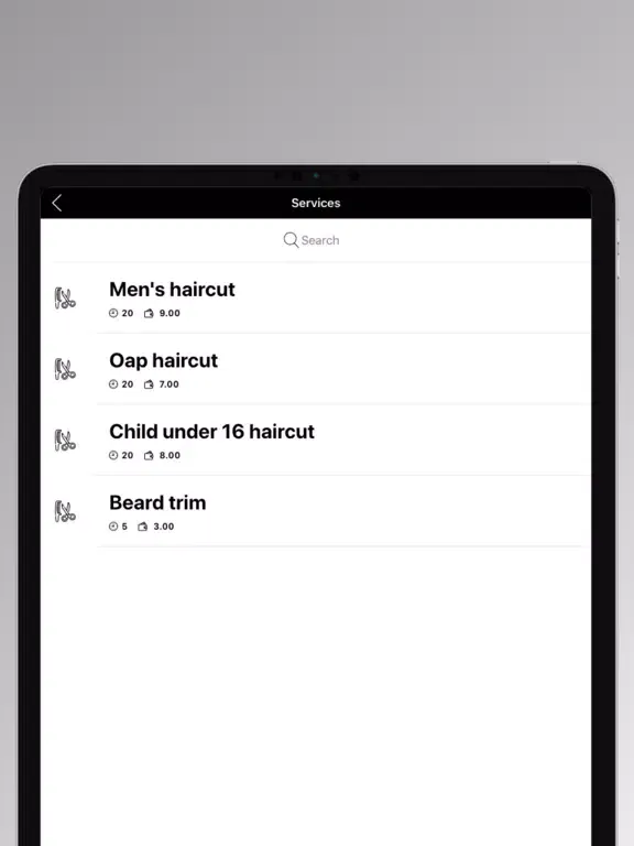 Sean Glover traditional barber iPad 应用截图