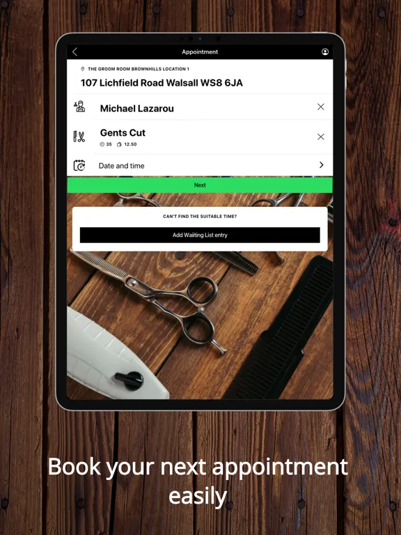 Screenshot di The Groom Room Brownhills iPad 