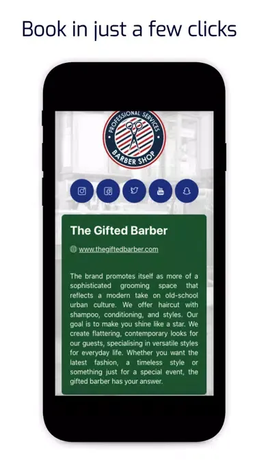 Tangkapan skrin The Gifted Barber Studio