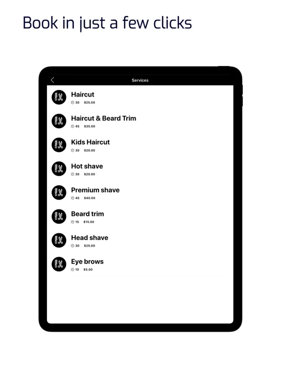 Capturas de pantalla de Traditional Barber Shop iPad 