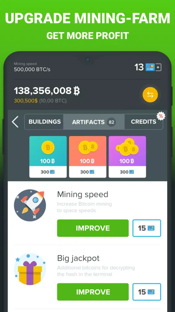 The Crypto Game clicker mining Screenshots