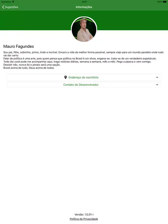 Ảnh chụp màn hình của Mauro Fagundes iPad 