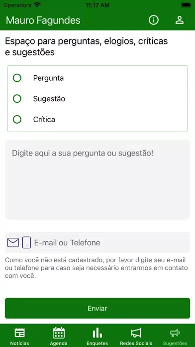 Ảnh chụp màn hình của Mauro Fagundes