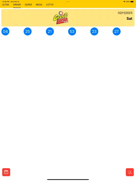 Tangkapan layar PCSO Lotto (AI Prediction) iPad 