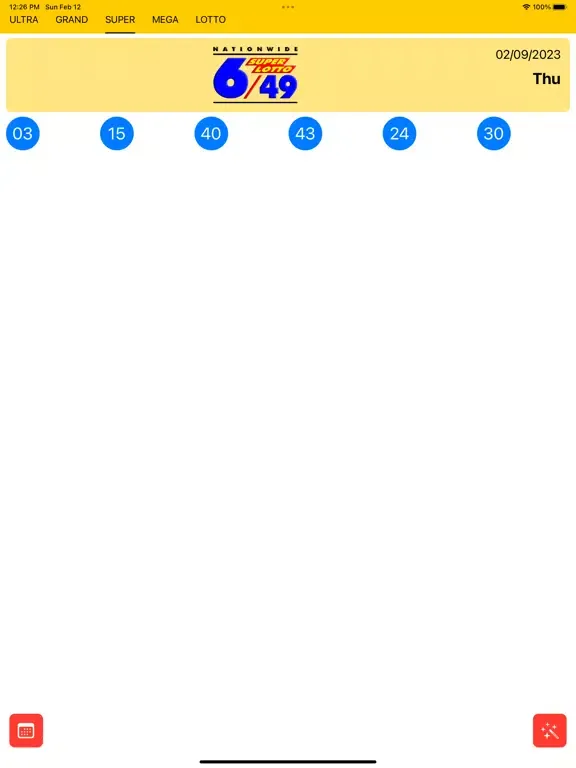 Tangkapan layar PCSO Lotto (AI Prediction) iPad 