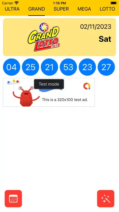 Tangkapan layar PCSO Lotto (AI Prediction)