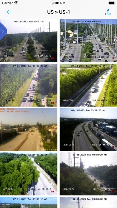 Tangkapan layar Live Traffic - Florida
