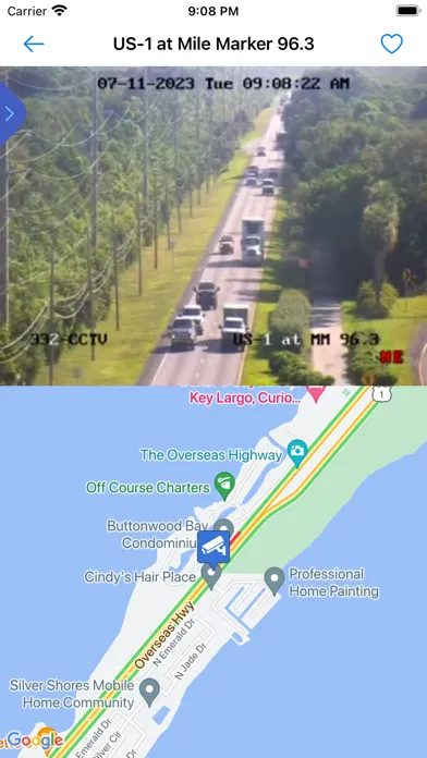 Tangkapan layar Live Traffic - Florida