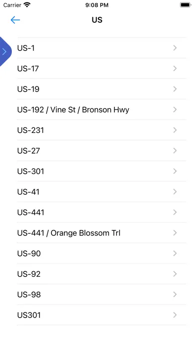 Tangkapan layar Live Traffic - Florida