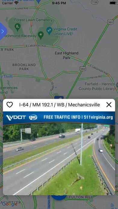 Capturas de pantalla de Live Traffic - Virginia