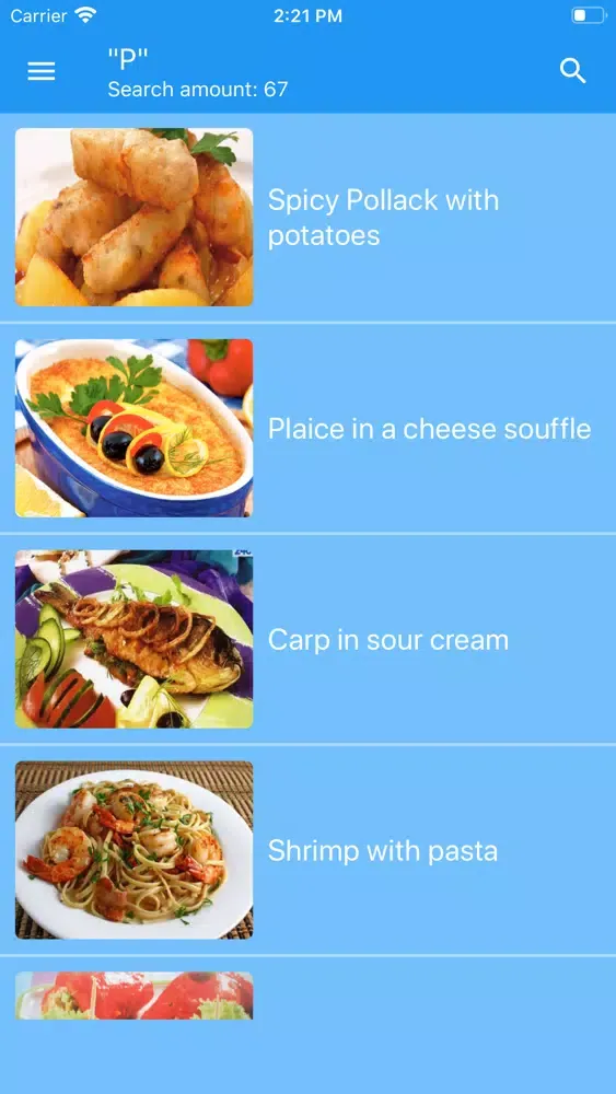 Tangkapan skrin Fish dishes