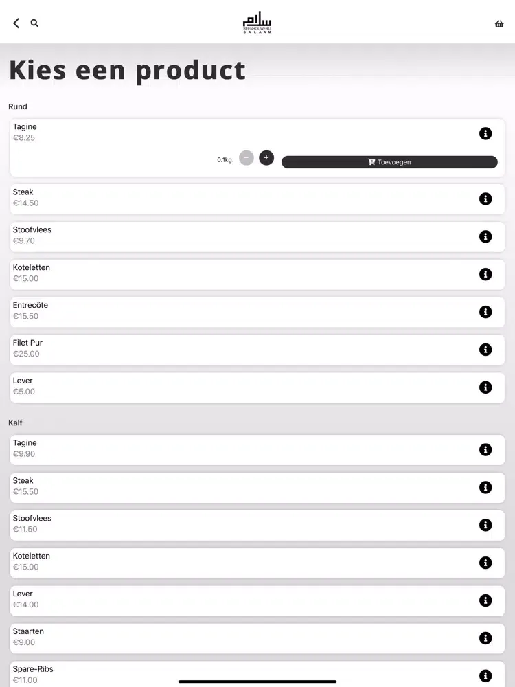 Beenhouwerij Salaam iPad  স্ক্রিনশট