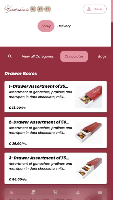 Screenshot di Vandenhende Chocolatier