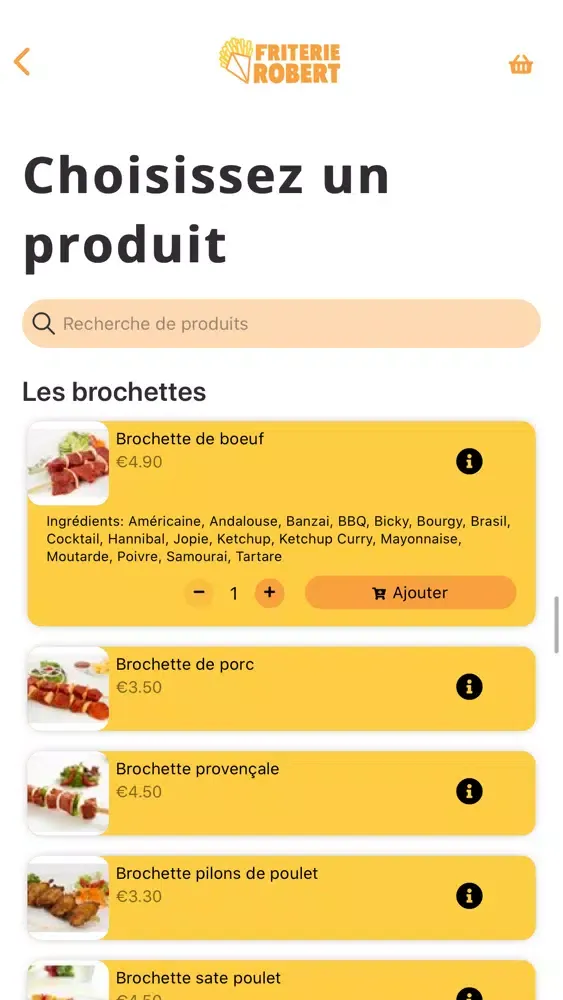 Captures d'écran de Friterie Robert