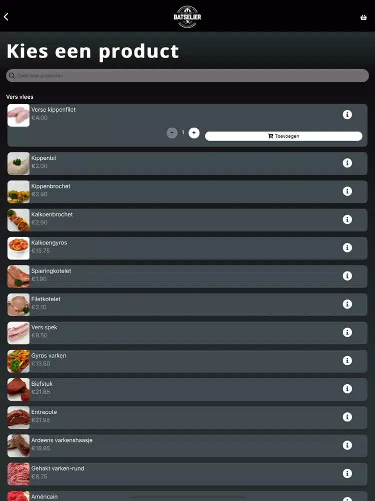 Keurslager Batselier iPad  Screenshots