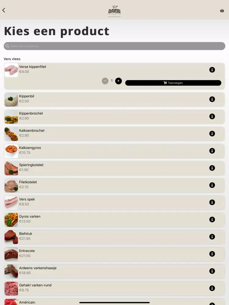 تصاویر Slagerij Batselier iPad 