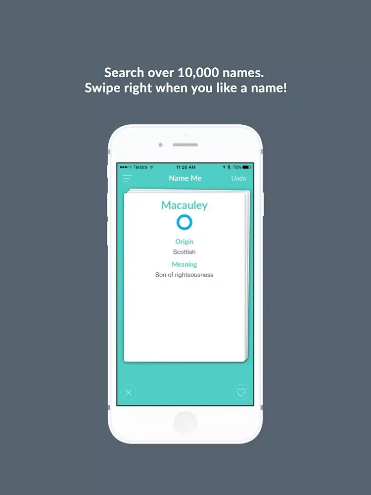 Tangkapan skrin Name Me: Search baby names & match to your partner iPad 