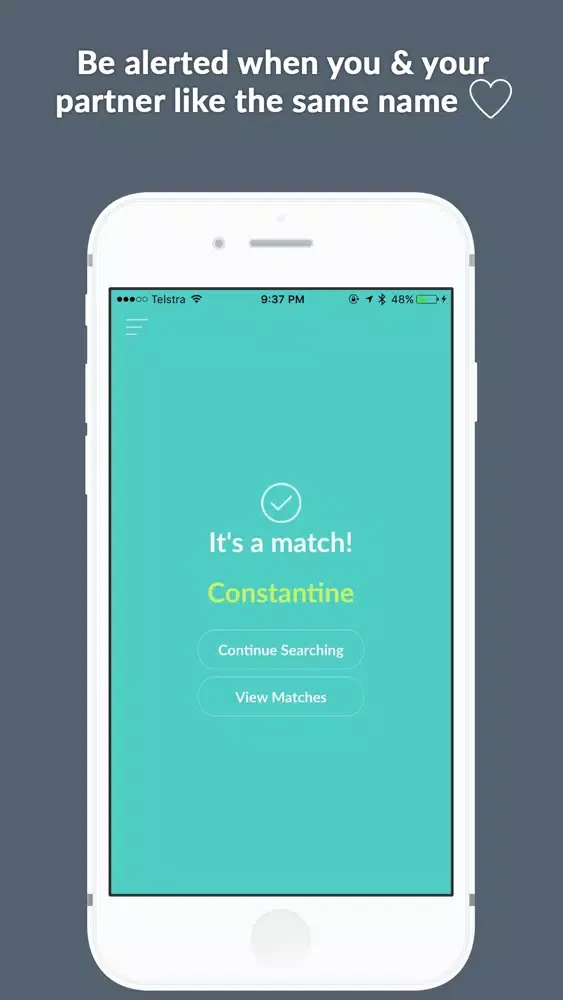 Tangkapan skrin Name Me: Search baby names & match to your partner