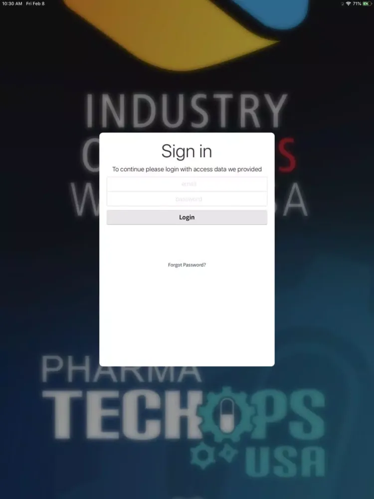 Tangkapan skrin IoT & TechOps USA iPad 