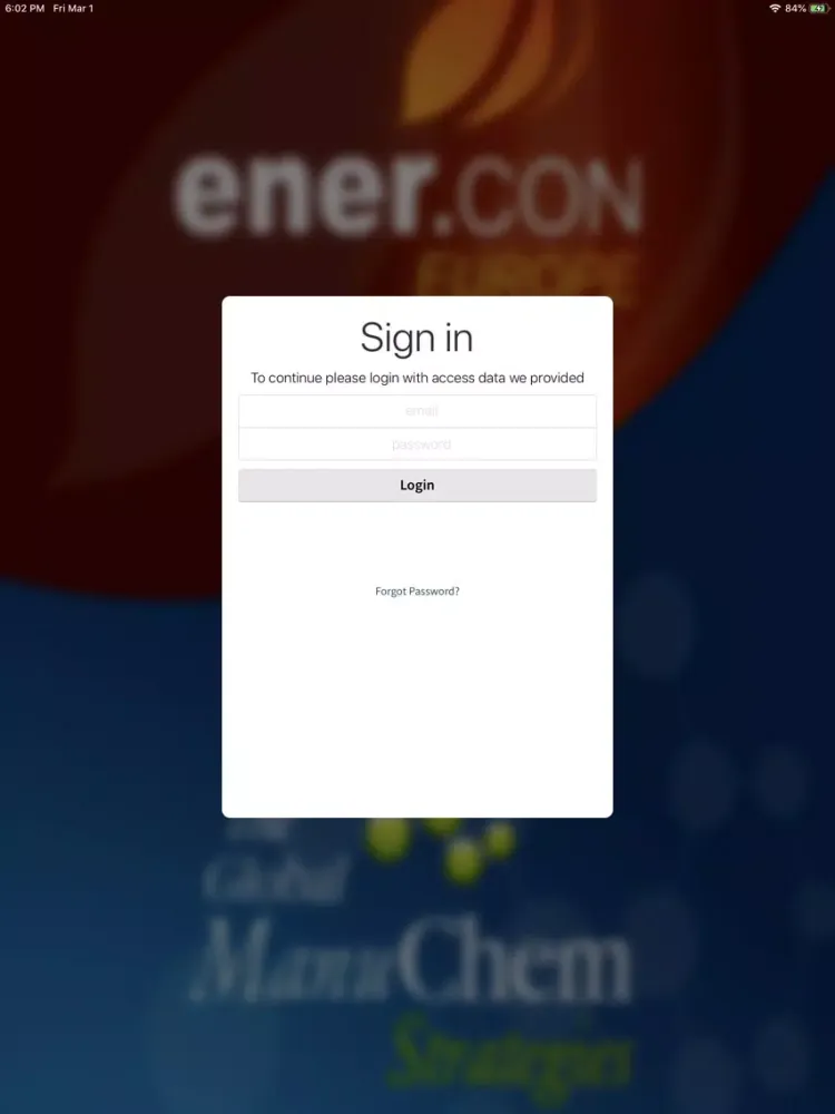 Zrzuty ekranu ManuChem & ener.CON Europe iPad 