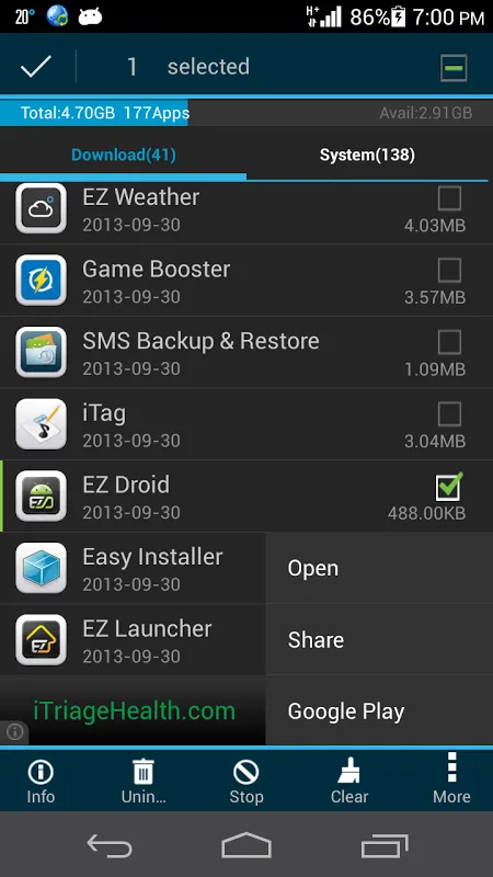 Screenshot di App Manager
