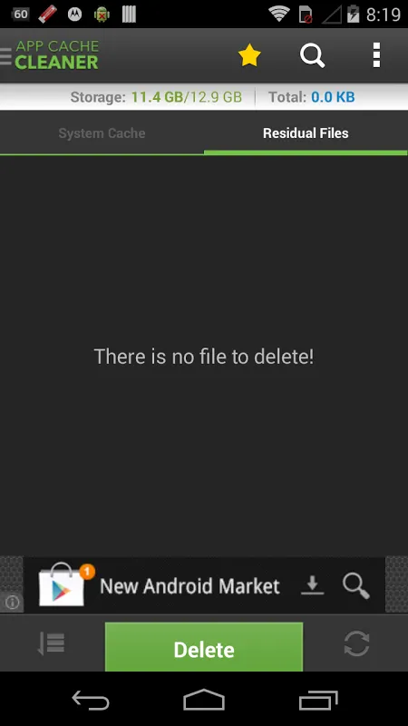 Tangkapan layar Cache Cleaner