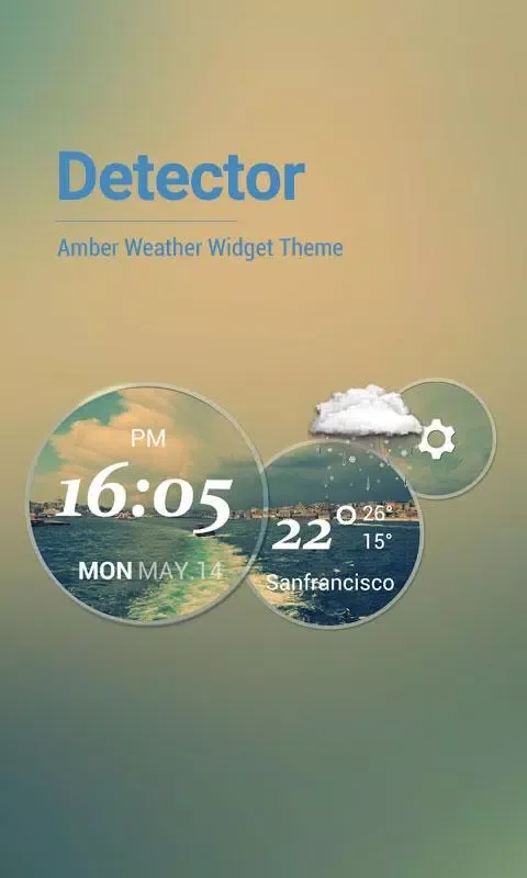 Circle Style Weather Clock1 Screenshots