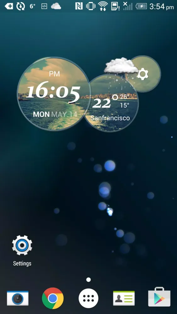 Circle Style Weather Clock1 Screenshots