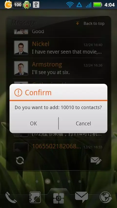 Capturas de pantalla de SMS widget