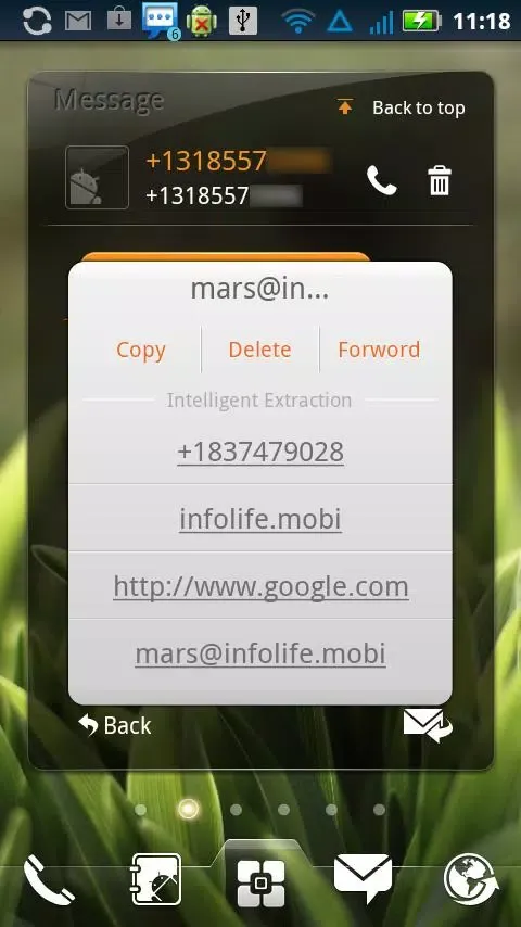 Capturas de pantalla de SMS widget