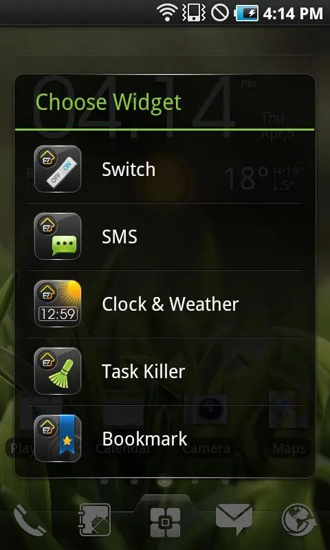 Capturas de pantalla de SwitchWidget