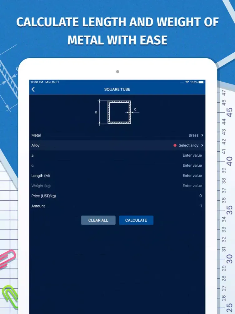 Tangkapan layar Metal Calculator: Estimator iPad 