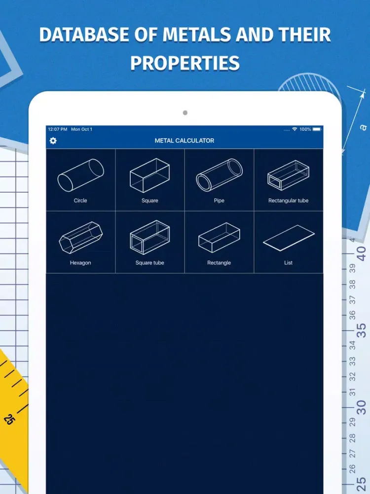 Tangkapan layar Metal Calculator: Estimator iPad 
